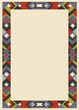 Bauhaus 13836-mark square - handgefertigter Teppich,  tibetisch (Indien), 60 Knoten Qualität